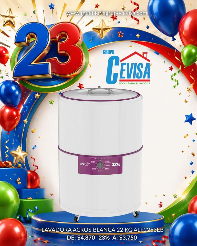 LAVADORA ACROS 22 KG ALF-2253EB LAVADORA ACROS 22 KG ALF-2253EB