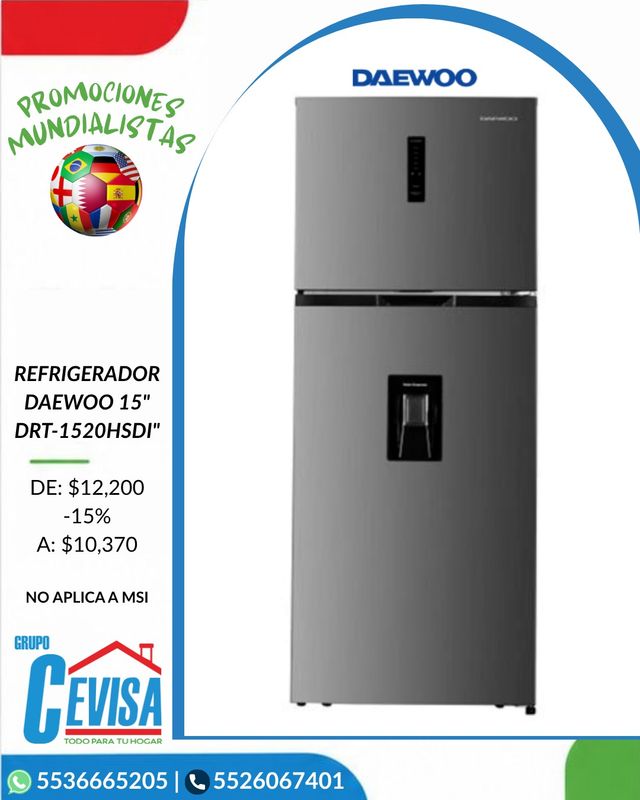 REFRIGERADOR DAEWOO 15" DRT-1520HSDI REFRIGERADOR DAEWOO 15" DRT-1520HSDI