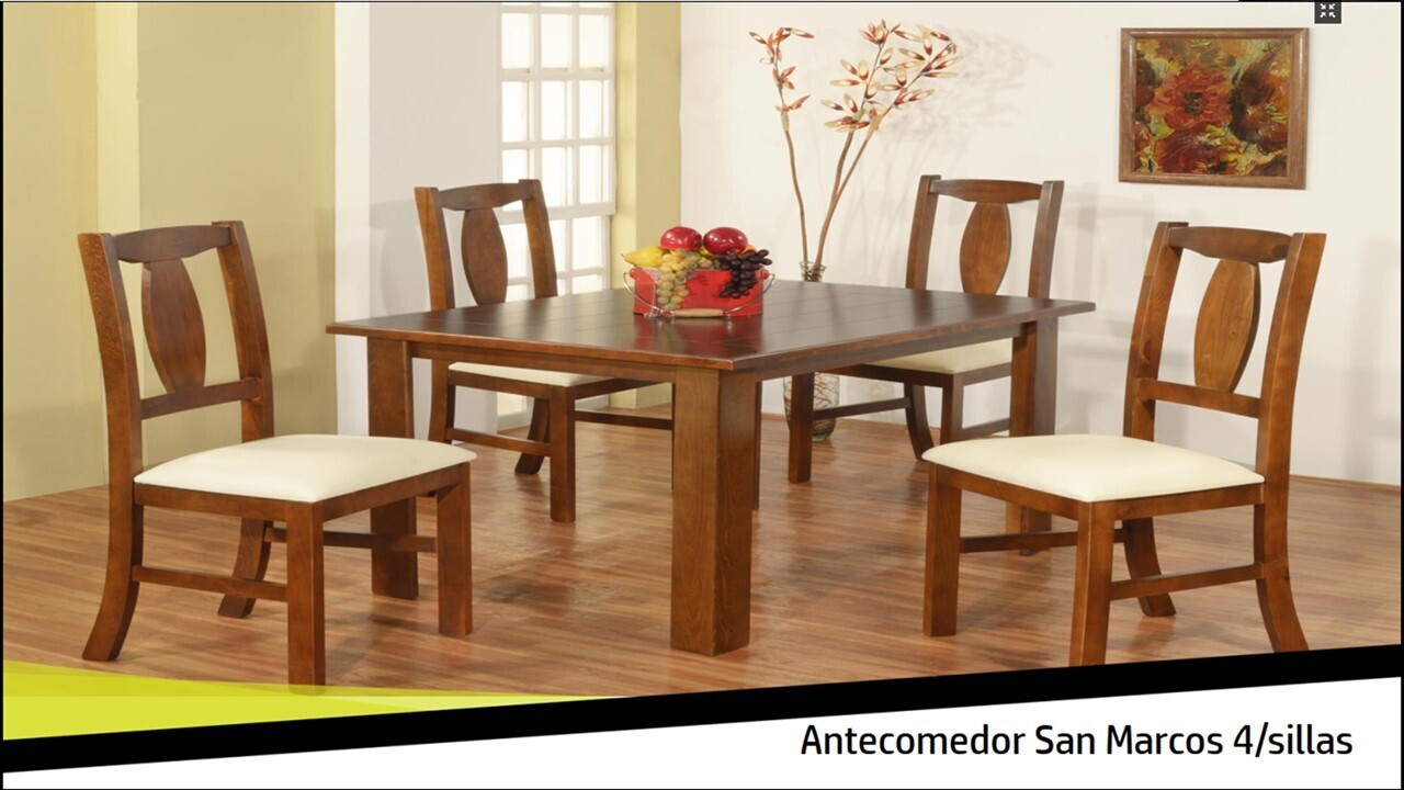 ANTECOMEDOR SAN MARCOS DE 4 SILLAS ANTECOMEDOR SAN MARCOS DE 4 SILLAS