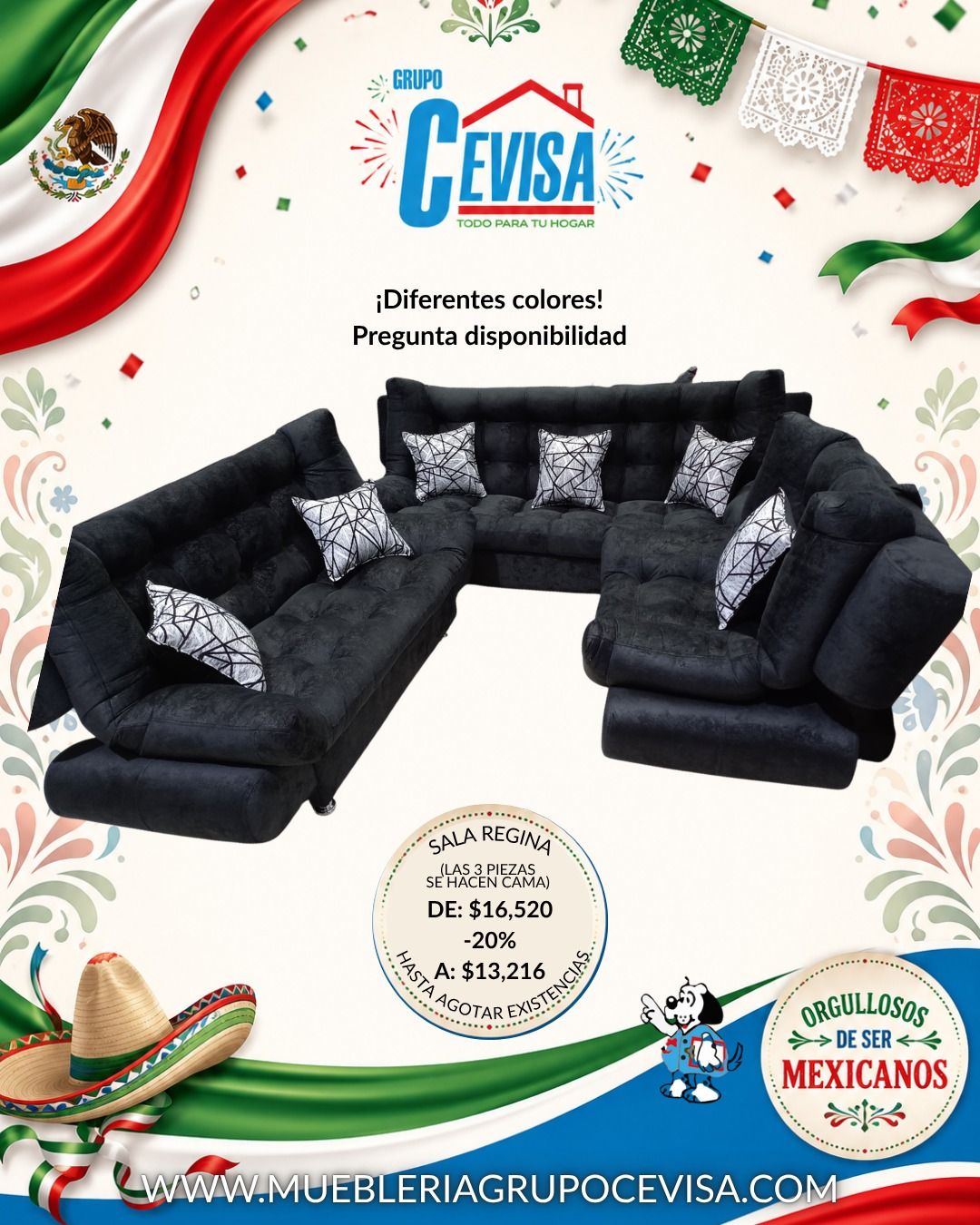 SALA REGINA 3-2-1 CADA SILLON SE HACE SOFÁ CAMA