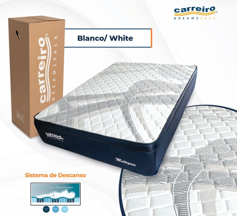 COLCHON KING SIZE DREAMSPACK BLANCO COLCHON KING SIZE DREAMSPACK BLANCO