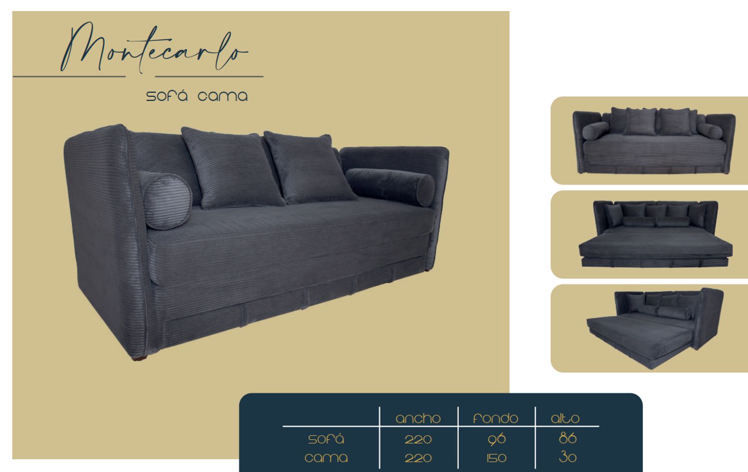 SOFA CAMA MONTECARLO SOFA CAMA MONTECARLO