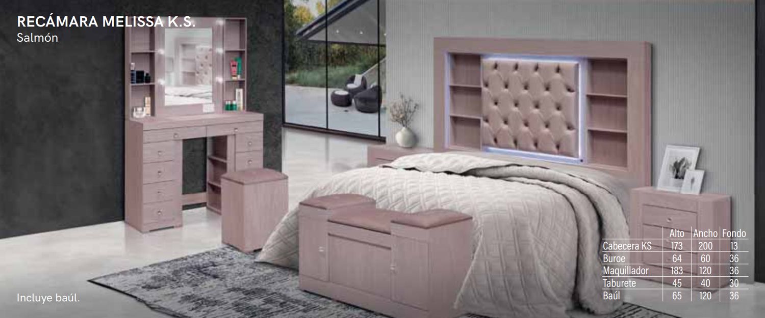 RECAMARA KING SIZE MELISSA RECAMARA KING SIZE MELISSA