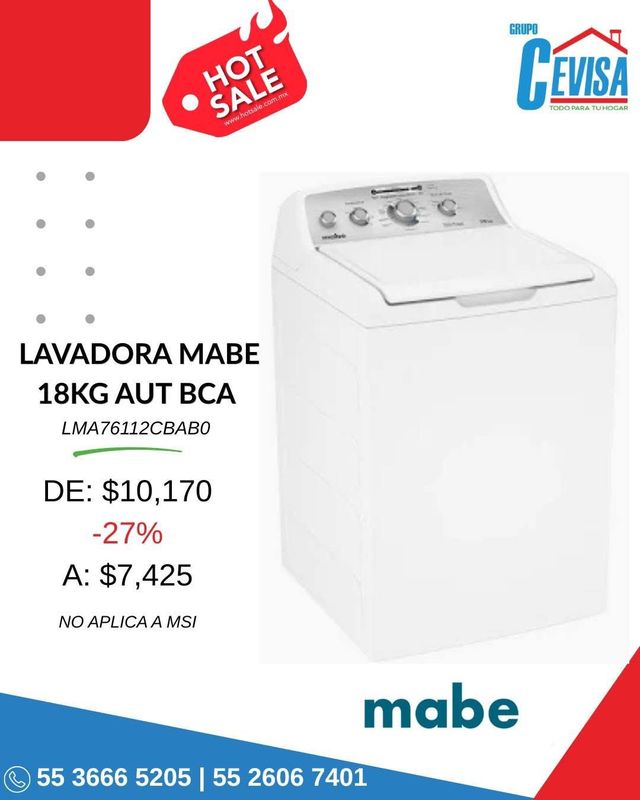 LAVADORA MABE 16 KG LMA76112CBAB0