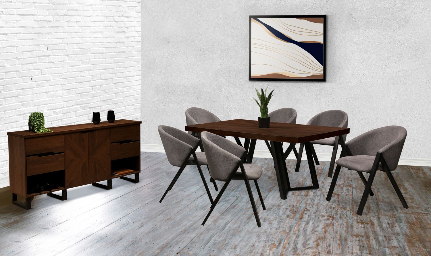 ANTECOMEDOR MALLORY DE 6 SILLAS