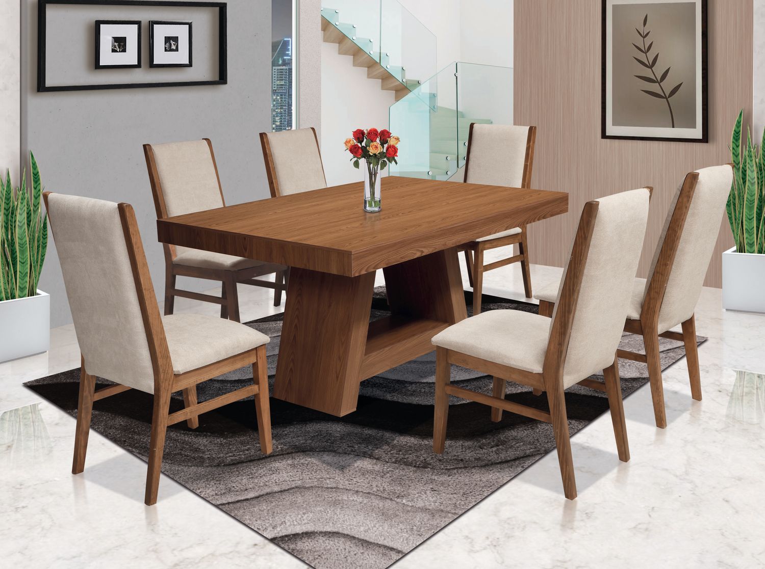 ANTECOMEDOR TOKIO DE 6 SILLAS ANTECOMEDOR TOKIO DE 6 SILLAS
