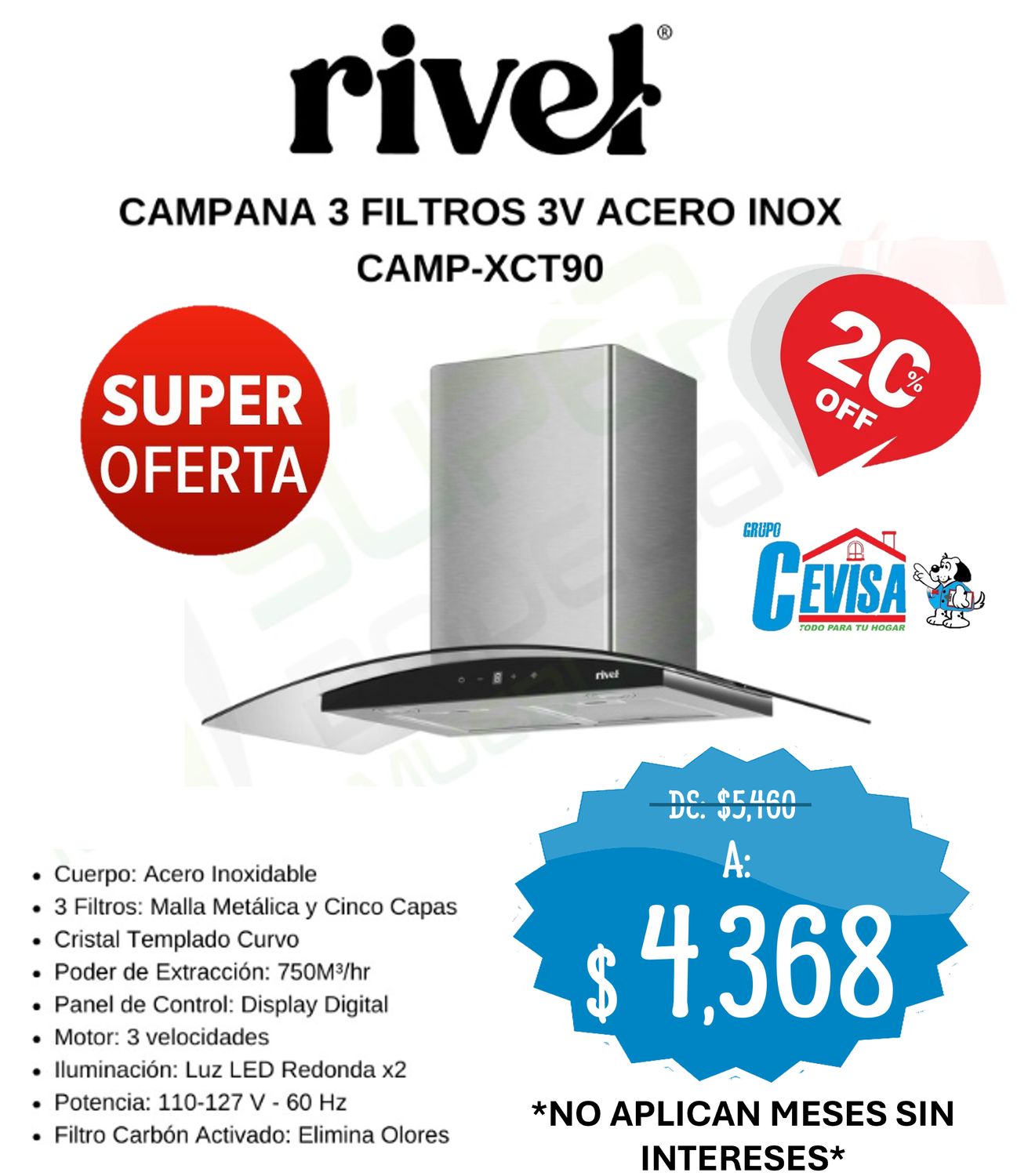 CAMPANA RIVEL CAMP-XCT90 CAMPANA RIVEL CAMP-XCT90
