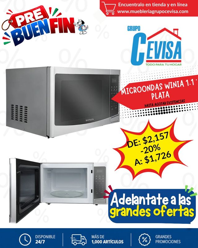MICROONDAS WINIA 1.1" KOS-1N3MSS MICROONDAS WINIA 1.1" KOS-1N3MSS