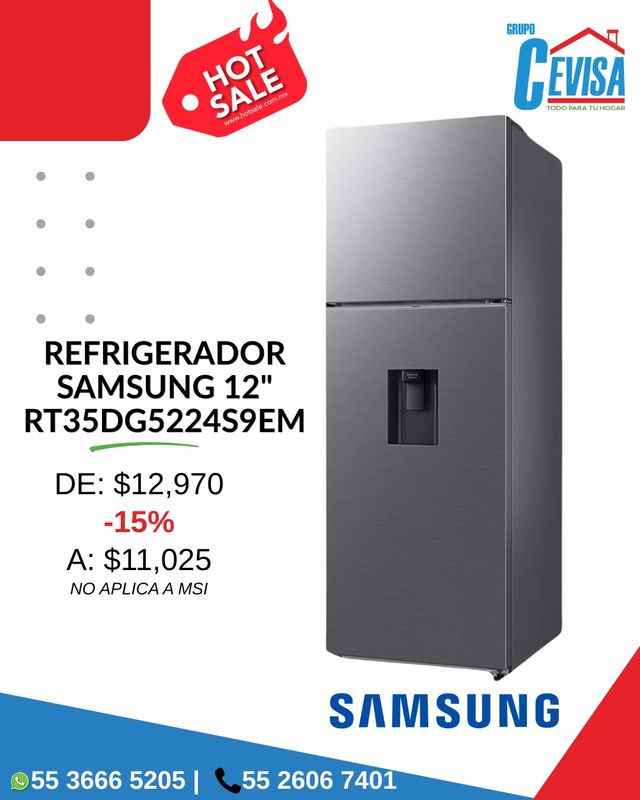 REFRIGERADOR SAMSUNG 12" RT35DG5224S9EM
