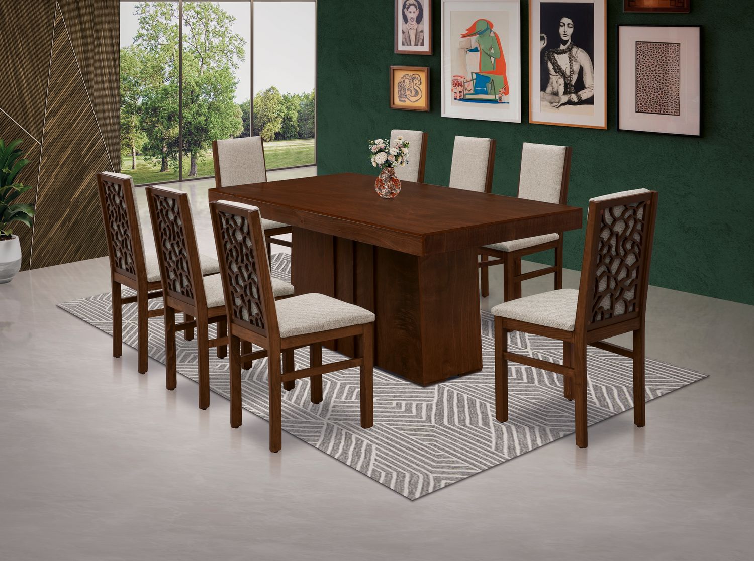 ANTECOMEDOR TORY DE 8 SILLAS