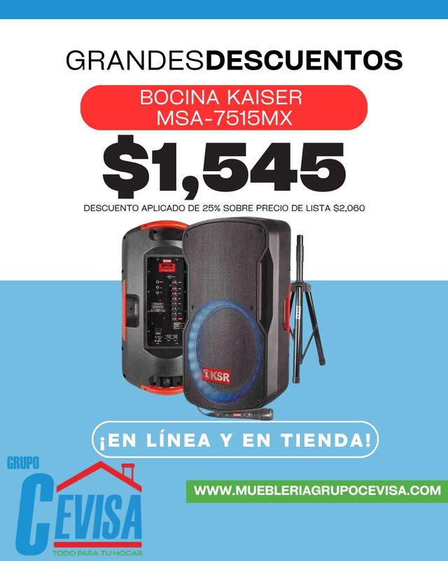 BOCINA KAISER MSA-7515MX