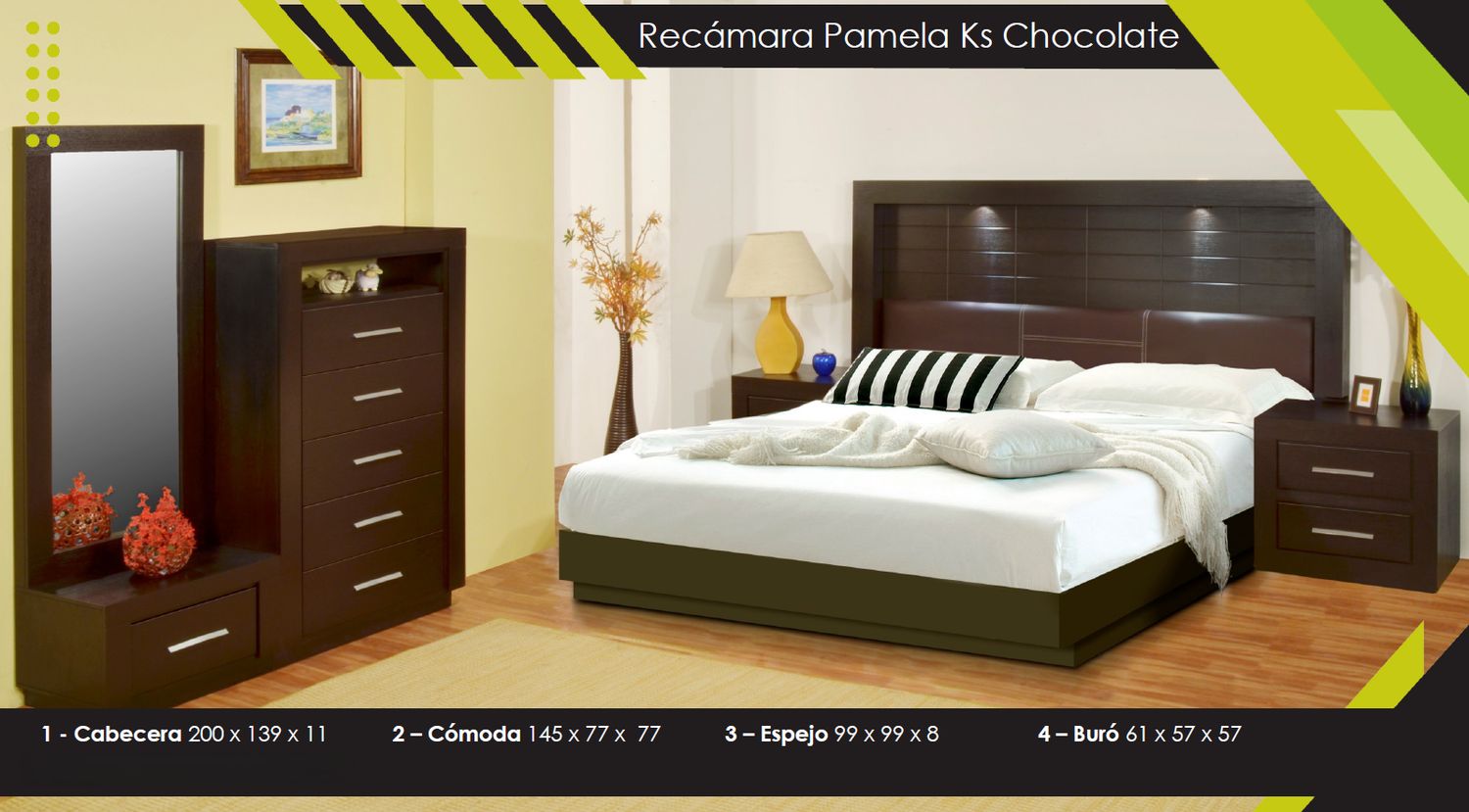 RECAMARA KING SIZE PAMELA CHOCOLATE