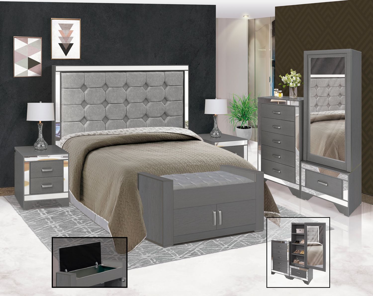 RECAMARA KING SIZE CRISTAL RECAMARA KING SIZE CRISTAL