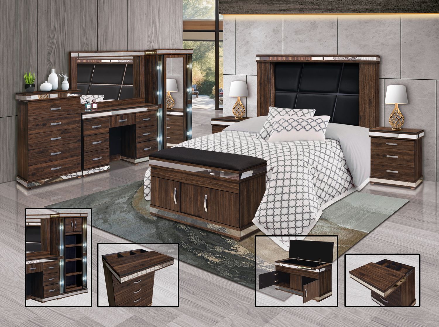 RECAMARA KING SIZE ELEGANTE RECAMARA KING SIZE ELEGANTE