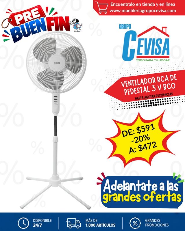 VENTILADOR RCA 18" RC-16B1 VENTILADOR RCA 18" RC-16B1