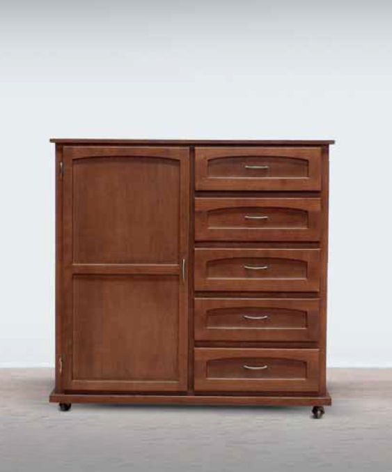 COMODA CHAPALA DE 1 PUERTA Y 5 CAJONES