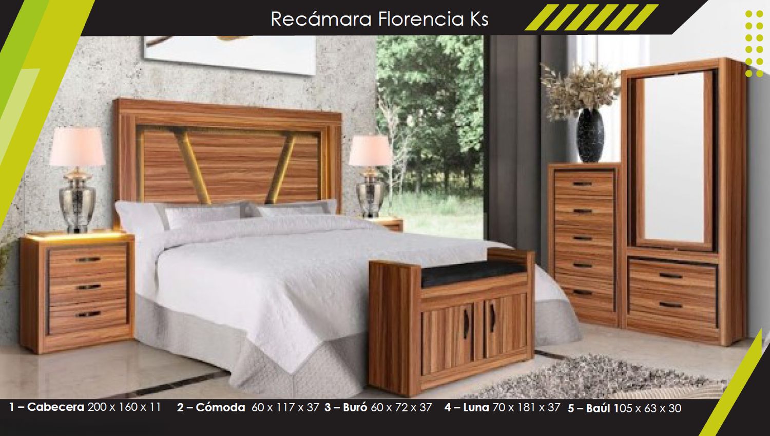 RECAMARA KING SIZE FLORENCIA RECAMARA KING SIZE FLORENCIA