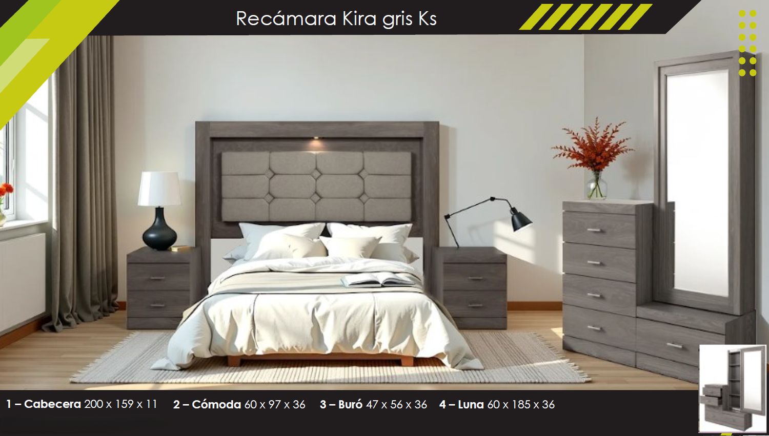 RECAMARA KING SIZE KIRA RECAMARA KING SIZE KIRA