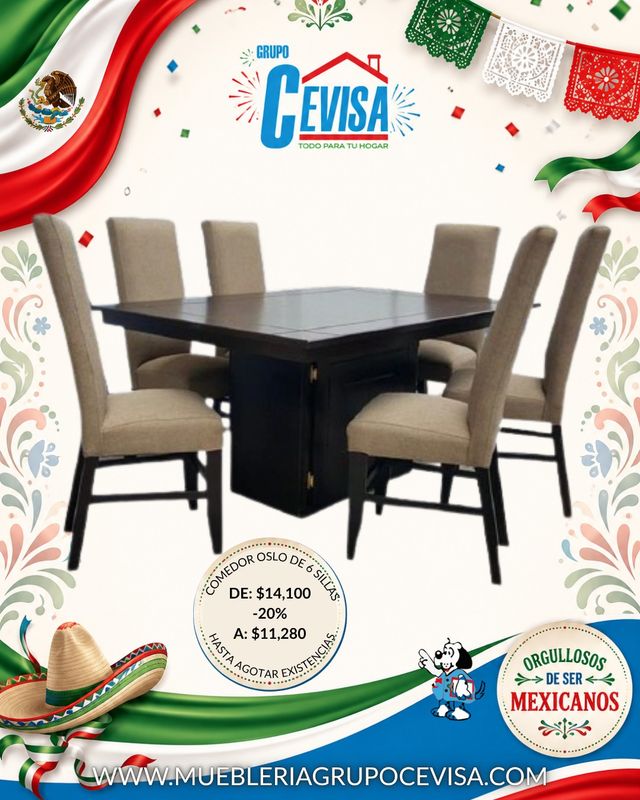 ANTECOMEDOR OSLO DE 6 SILLAS ANTECOMEDOR OSLO DE 6 SILLAS