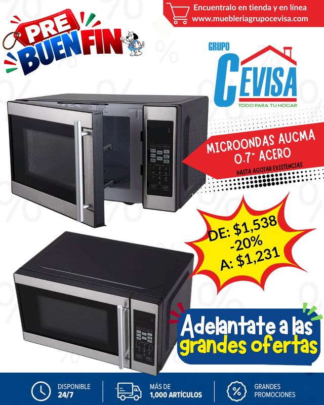MICROONDAS AUCMA 0.7" AKMW07SMGSH MICROONDAS AUCMA 0.7" AKMW07SMGSH