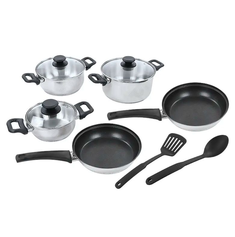 BATERIA ACERO INOX. 10 PZ TRAMONTINA 32300/409