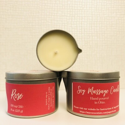 Rosé CBD Massage Candle