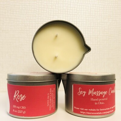 Rosé CBD Massage Candle