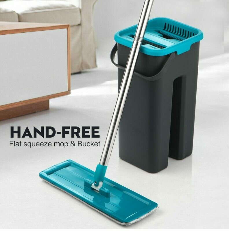 Flat Squeeze Mop and Bucket