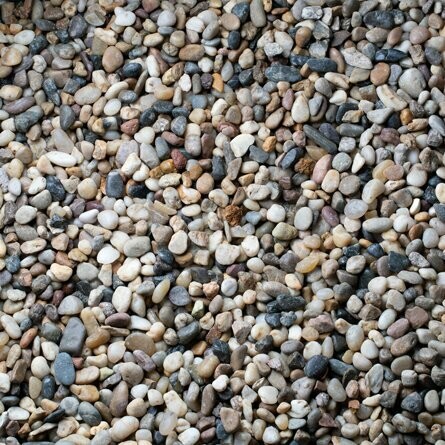 Polished mixed pebbles
