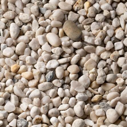 Cowra White Pebbles 10mm, 20mm, 40mm 