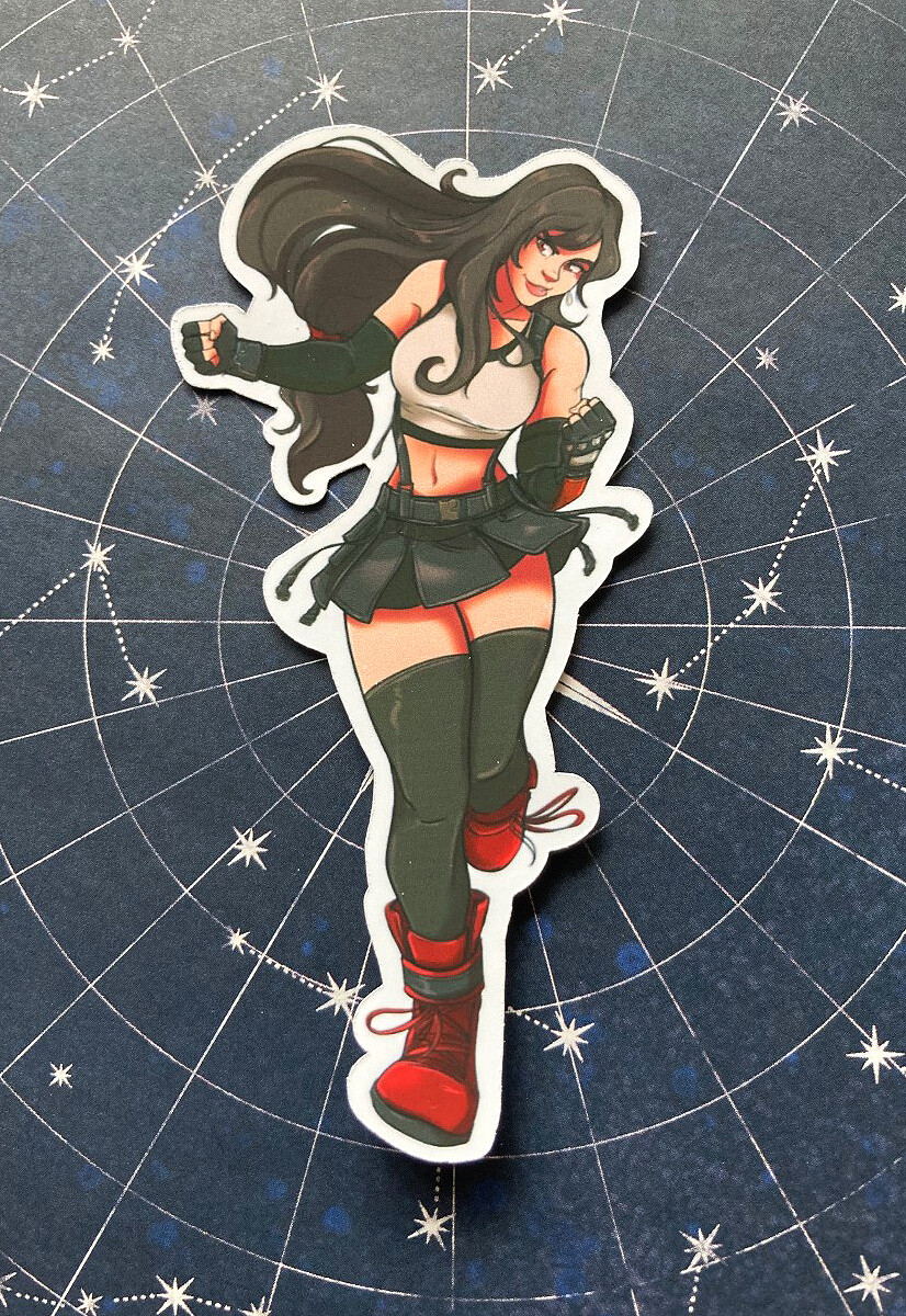 Tifa Final Fantasy 7 FFVII Matte Lightweight Sticker