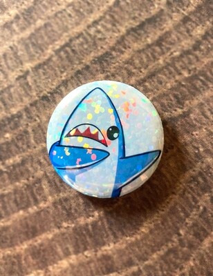Sparkle Shark Dab (Small Pin) 1" Inch 25mm
