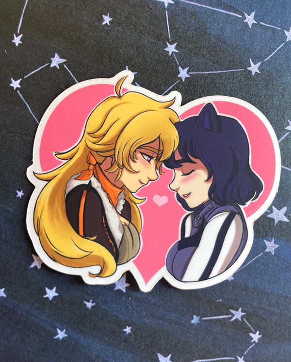 RWBY - Bumbleby, Yang x Blake / Matte Sticker