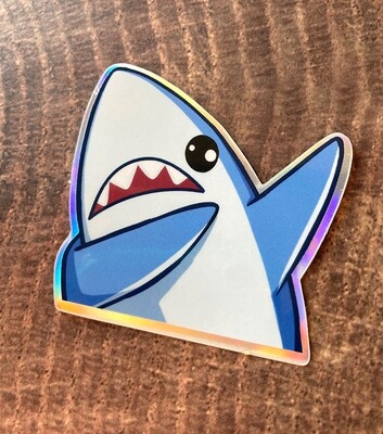 Holographic Trim Shark Dab (Sticker)