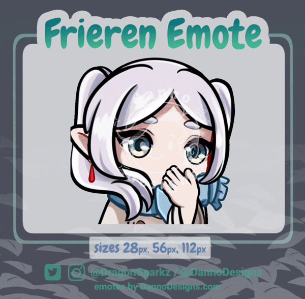 Frieren &quot;Kiss&quot; Animated Emote - Digital Download