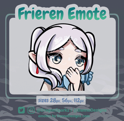 Frieren &quot;Kiss&quot; Animated Emote - Digital Download