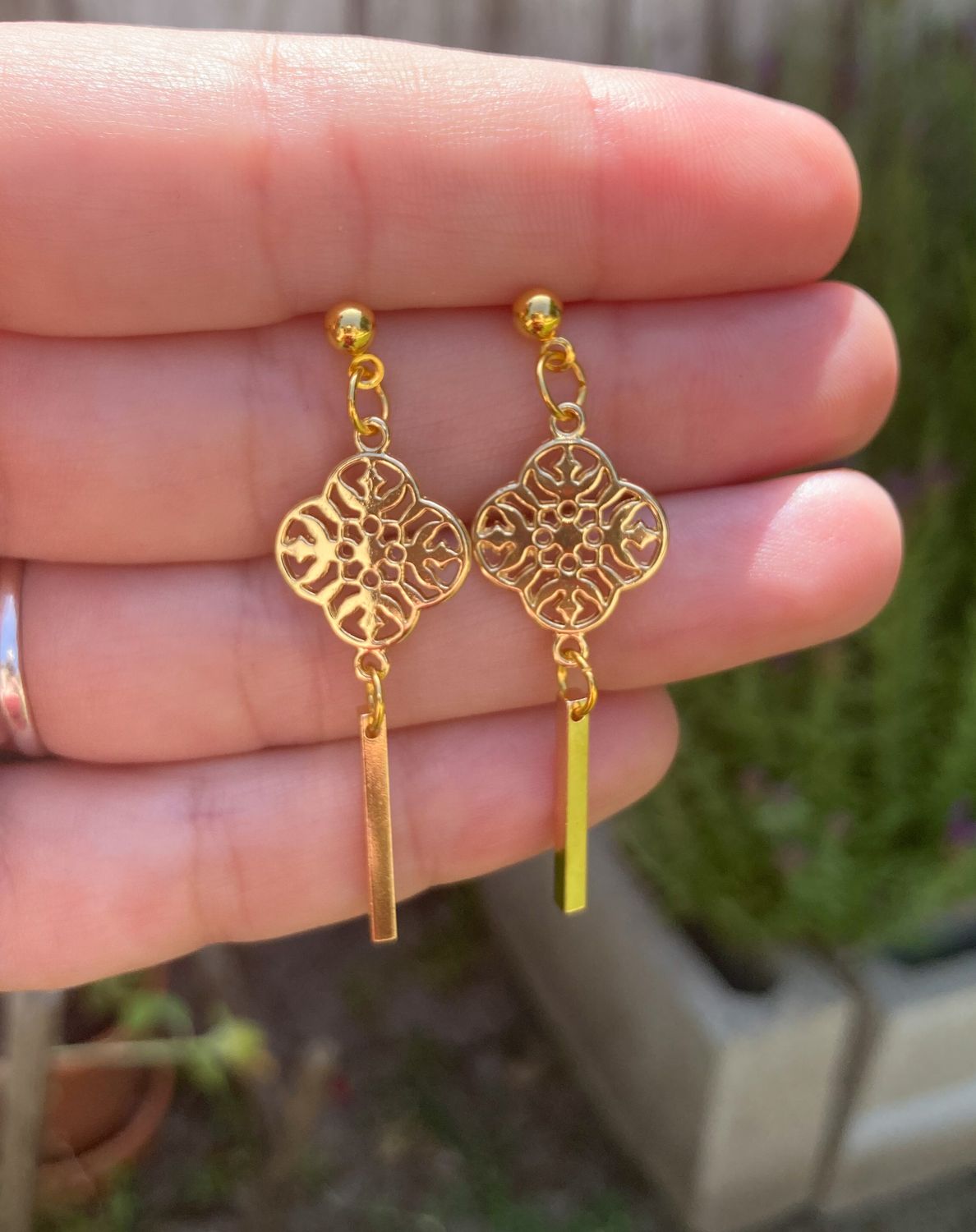 Gold Moroccan Inspired Stainless Earrings