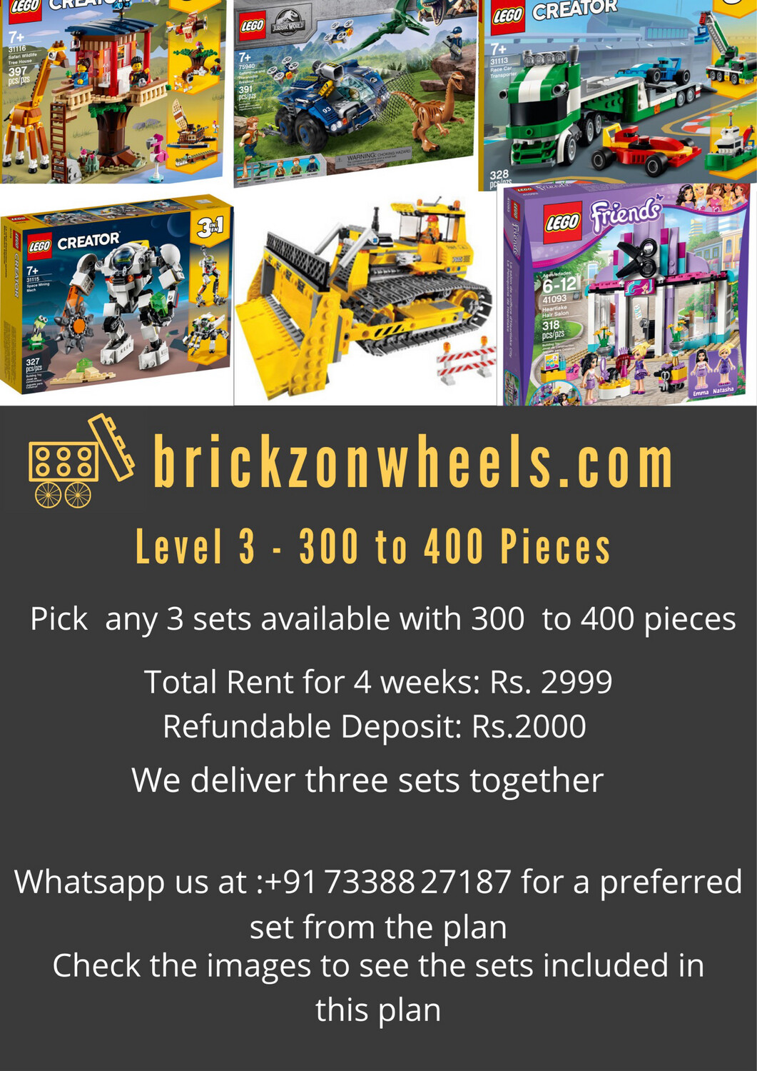 Level 3 (300 to 400 Pieces) - 3 Sets For 4 Weeks