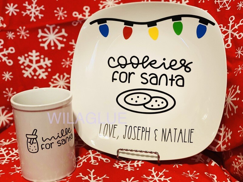 Santa Cookie Plate w/ Mug