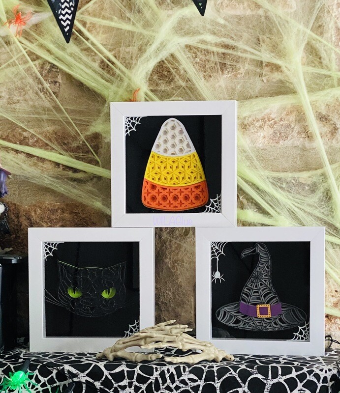 Halloween 3D Mandala Shadow-Box Set (3)