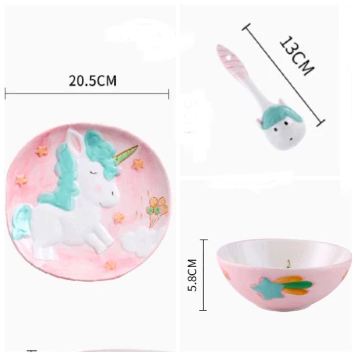 Yunikon 3pc Set, Color: Pink