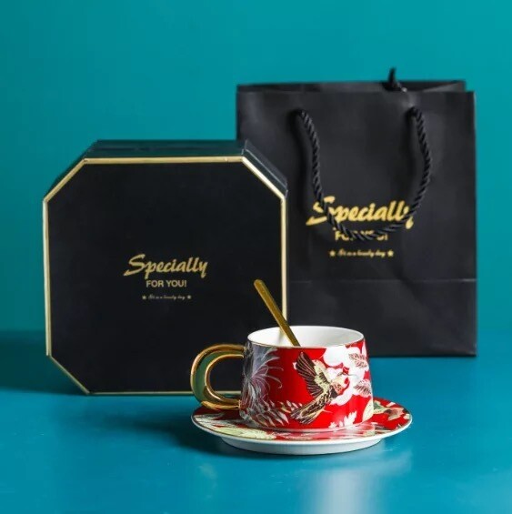 Marisu Teacup Set, Color: Red