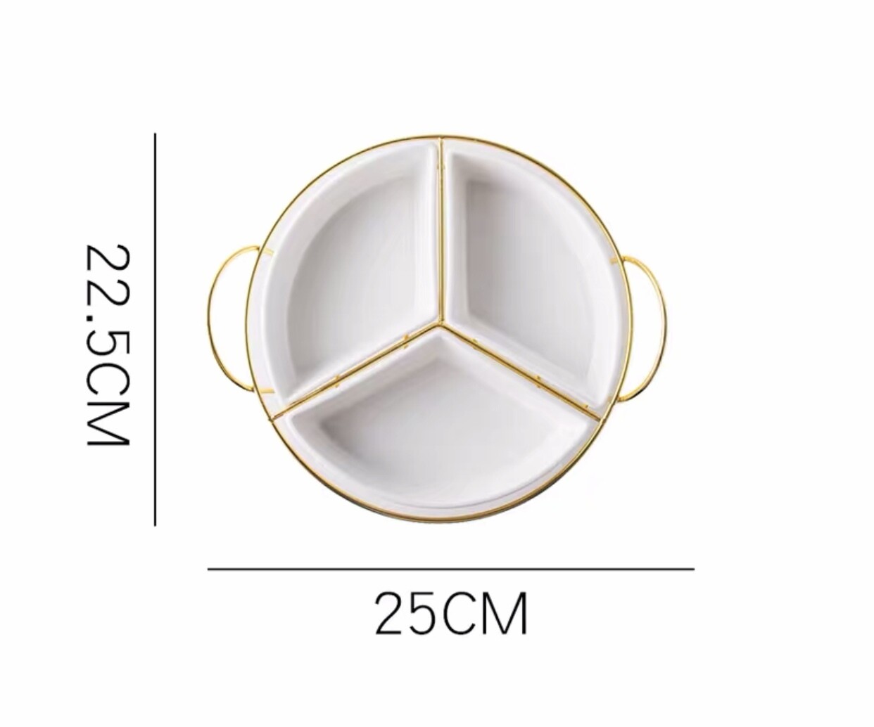 Toshi Servingware, Size: 3 Grid, Color: White