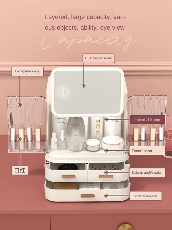 Kara Cosmetic Organizer LED