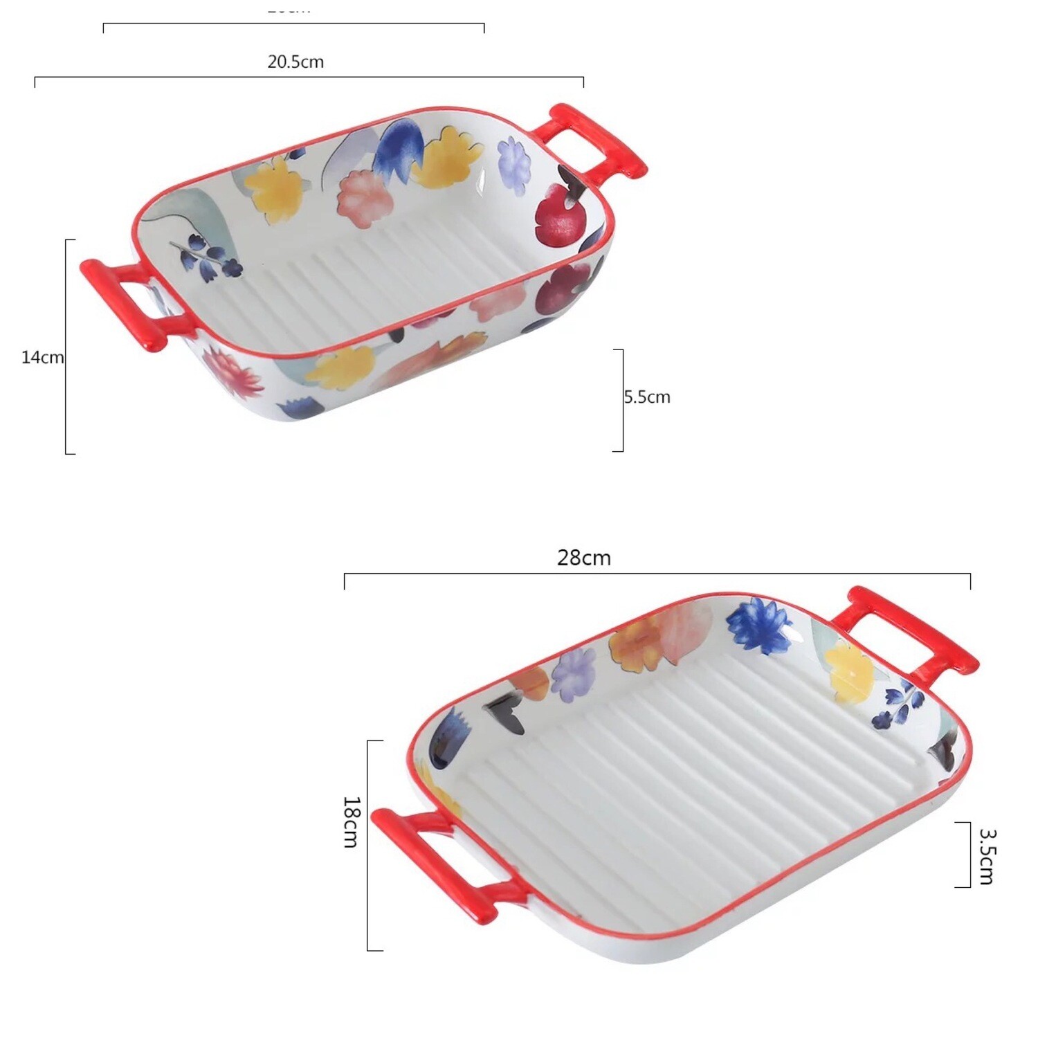 Naori 2pc Baking Dish, Color: Red