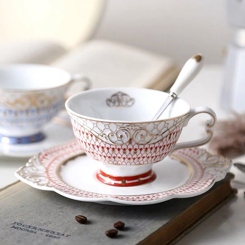 Oritsu Teacup Set, Color: Red 1