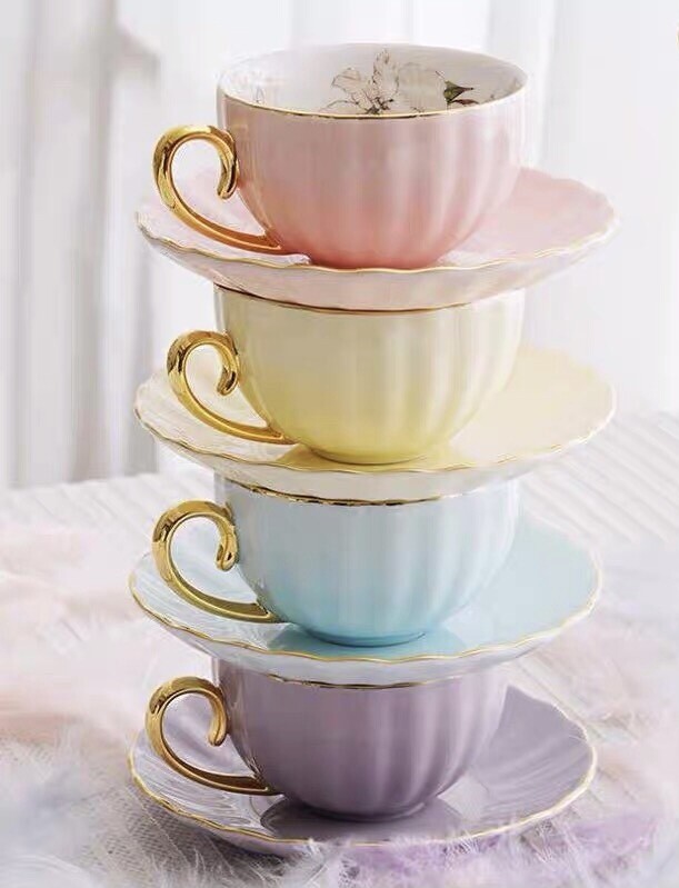 Mimi Teacup Set, Option: Pink