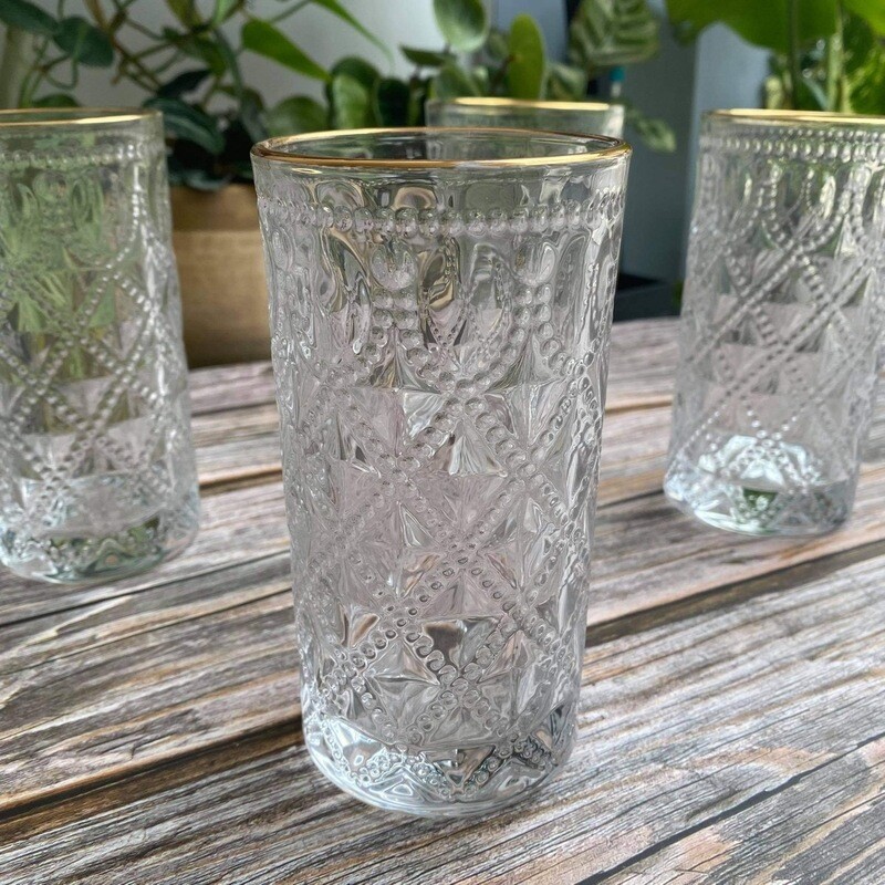 Hareri Glass Gold Rim
