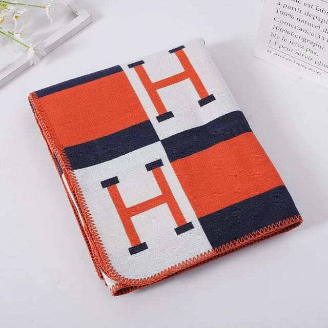 Hisana Blanket - Orange/Blue