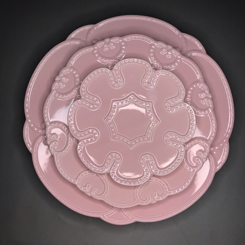 Seijun 3pc Plate Set - Pink